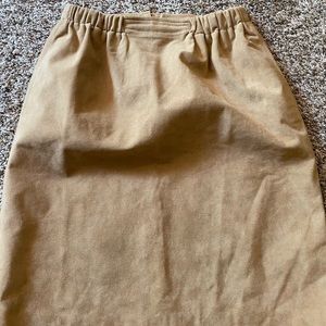Suede like tan skirt. Size 10